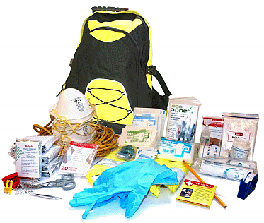 One Person Survival Grab Kit in Backpack