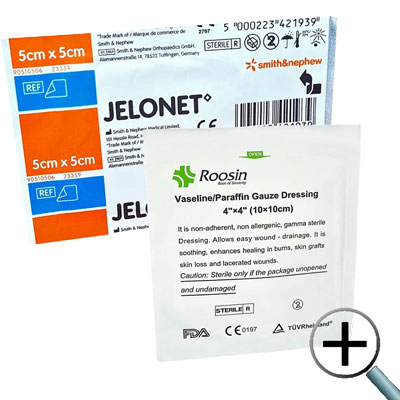 Paraffin gauze dressings