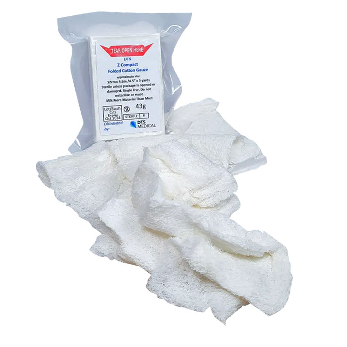 Military Style Trauma Absorbent Gauze Z/S Fold