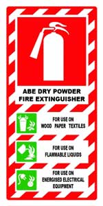 ABE Dry Powder Fire Extinguisher PVC sign