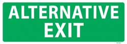 Alternative Exit PVC sign