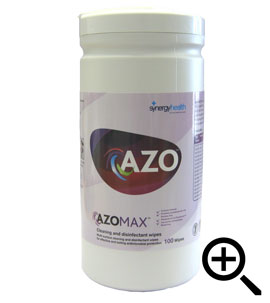 Azomax surface disinfectant wipes.