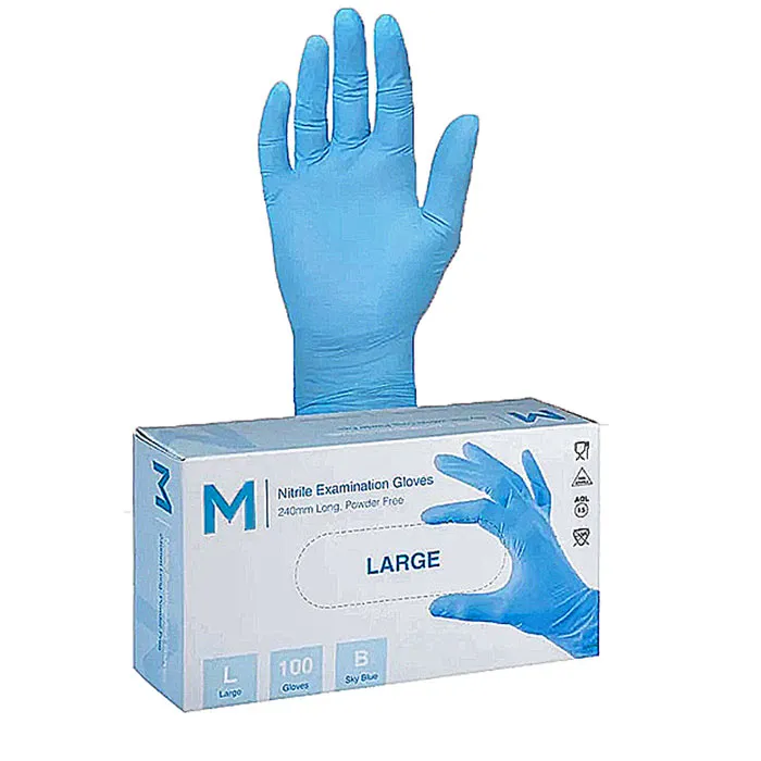black nitrile gloves no powder