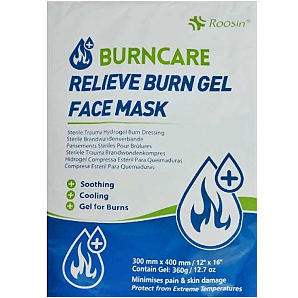 face mask burn dressing