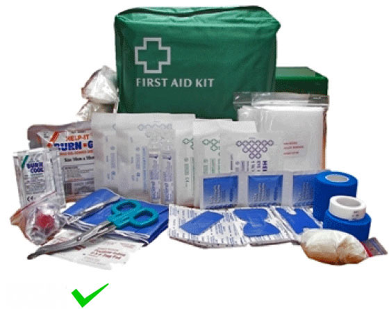 Small catering industry first aid kit - wall mountable / soft pack options