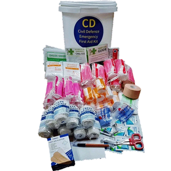 Civil Defence Emergency Basic First Aid Kit in 10Ltr bucket