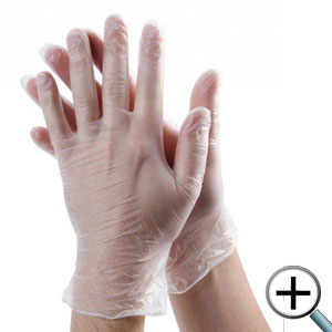 clear vinyl gloves small