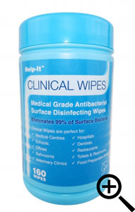 Clinical wipes 160/tub