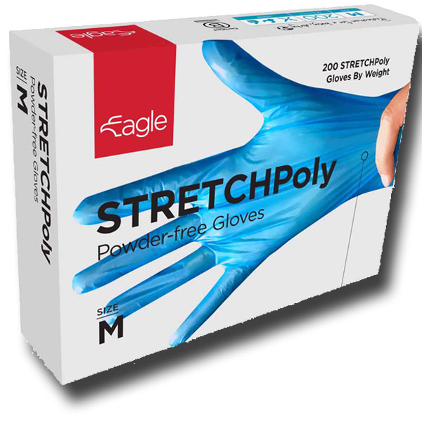 Disposable Eagle StretchPoly® Polyethylene gloves – Box 200