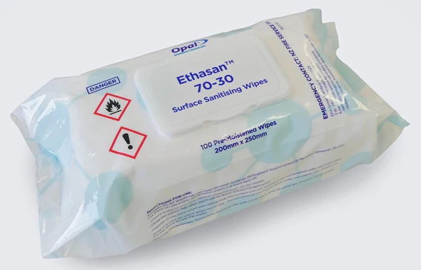 Ethesan alcohol 70-30 wipes