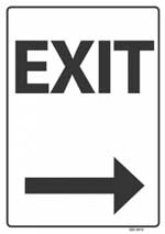 Exit Right sign