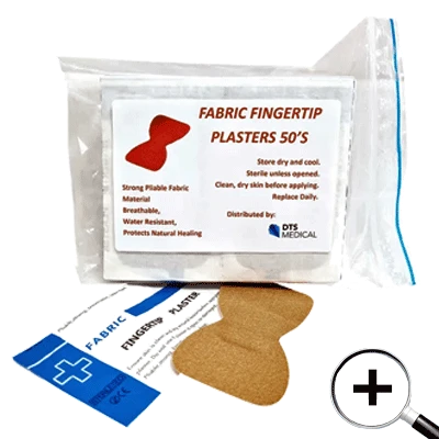 Fabric finger tip plaster