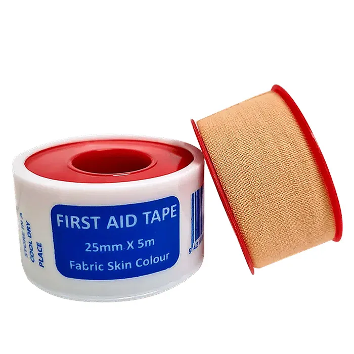 Fabric First Aid Medical Tape Skin Colour, 25mm x 5m Cap and Spool