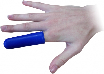 blue plaster finger cot