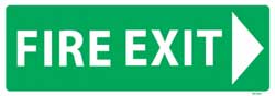 Fire Exit with Arrow Right - PVC sign 