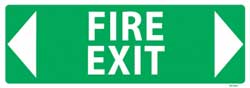 Fire Exit with Arrow Both Ways - PVC sign  