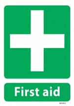 First Aid Adhesive Label 