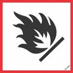 Flammable Symbol Only sign