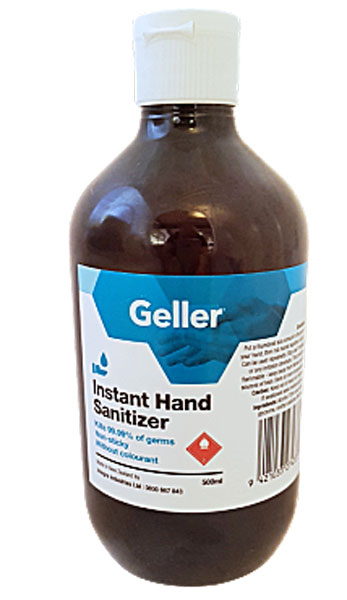 Geller alcohol hand sanitiser gel large 500ml