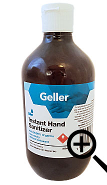 Geller alcohol hand sanitiser gel