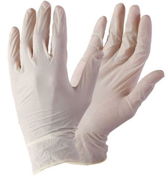 blue vinyl gloves small