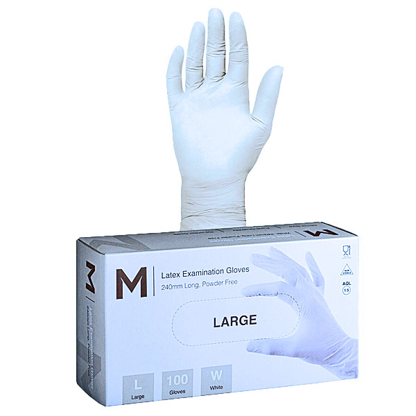 latex examination gloves by M