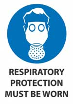 Respiratory Protection Must Be Worn sign