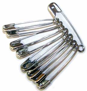 clear safety pins