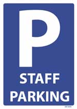 Staff Parking sign