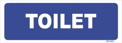 TOILET sign