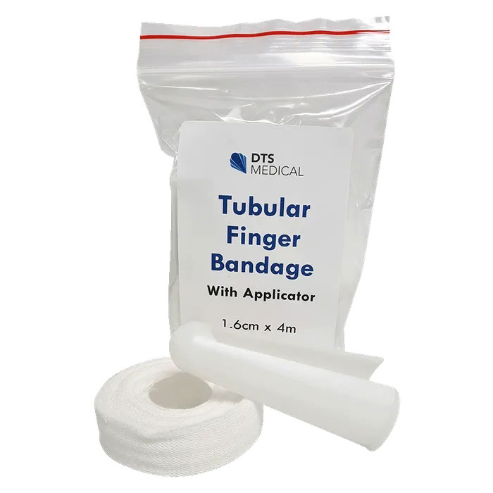 Plastic finger / tubular bandage applicator