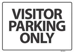 Visitor Parking Only sign