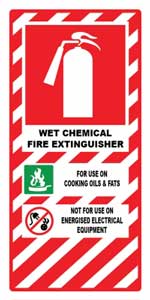 Wet Chemical Extinguisher PVC sign